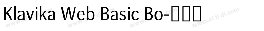 Klavika Web Basic Bo字体转换